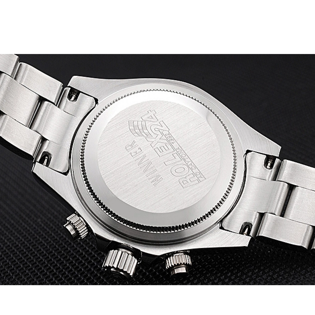 MiroTime 0715 Rolex Cosmograph Daytona Stainless Steel Case Black Silver Subdials Stainless Steel 622635